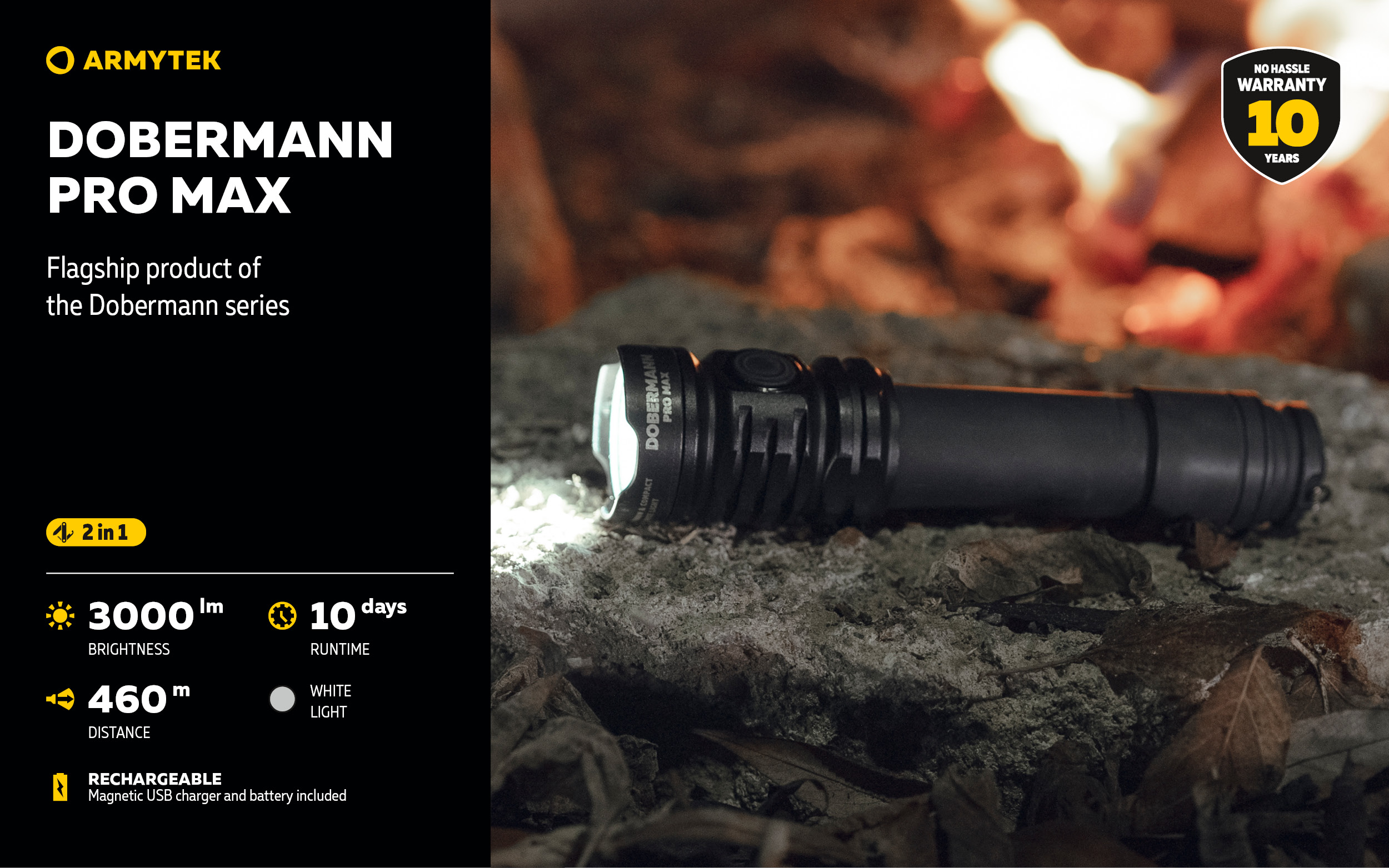 Armytek Dobermann Pro Max — Powerful Tactical Flashlight